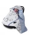 Zavinovací deka Baby Max Minky s kapucí BLUE/SHEEP 12