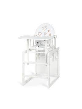 Jídelní židlička Klups Aga III Hvězdičky - bílá