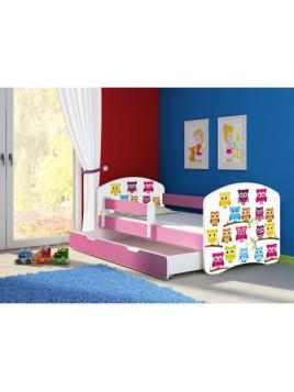 Dětská postel ACMA II BOX Růžová 140x70 + matrace zdarma