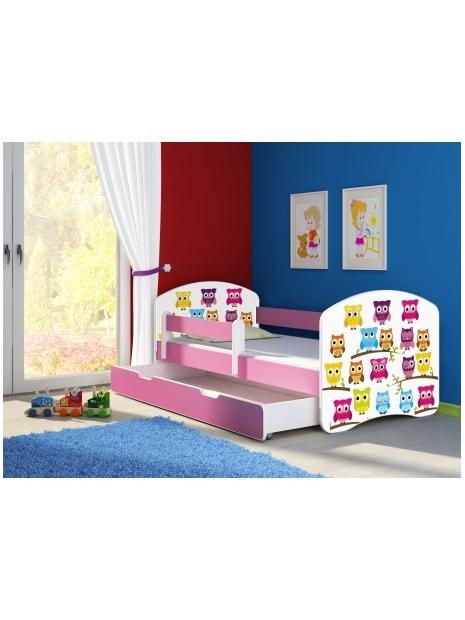 Dětská postel ACMA II BOX Růžová 140x70 + matrace zdarma