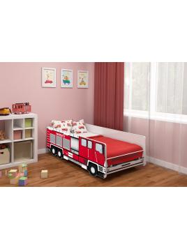 Dětská postel ACMA Hasiči 140x70 cm + matrace ZDARMA
