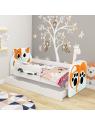 Dětská postel ACMA VII Kočka140x70 cm se šuplíkem + matrace zdarma