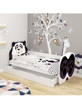Dětská postel ACMA VII Medvěd 140x70 cm se šuplíkem + matrace zdarma