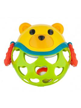 Canpol babies Interaktivní hračka míček s chrastítkem Zelený medvídek